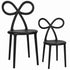 Chivari Black Resin Bow Chair with Round Seat CBORB-ZG
