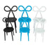 Chivari Black Resin Bow Chair with Round Seat CBORB-ZG