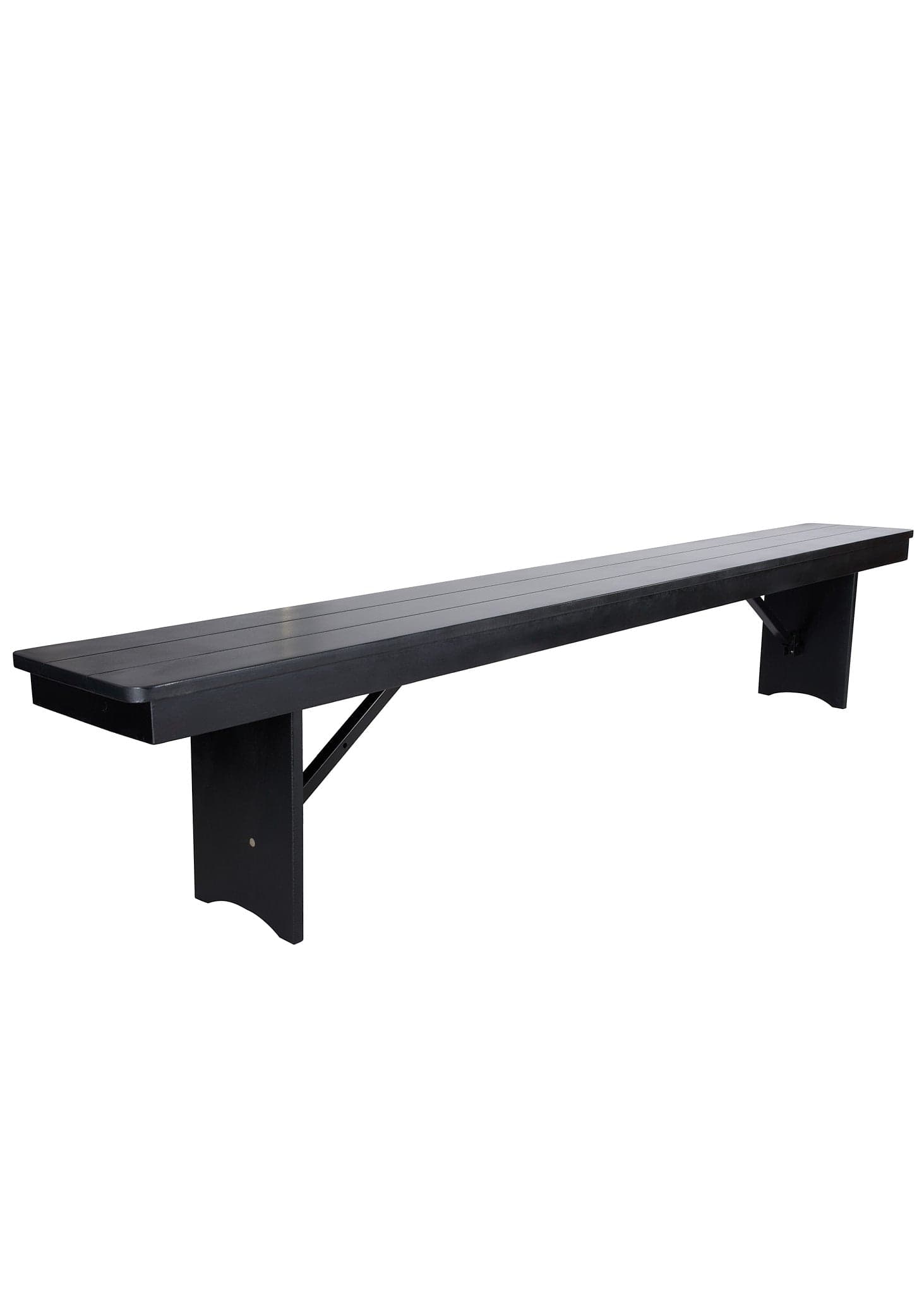 Chivari Black 8 Foot (96″ x 12″) Rectangle Farmhouse Table Bench TFARM-BENCH-9612-BLACK-AX-T