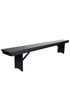Chivari Black 8 Foot (96″ x 12″) Rectangle Farmhouse Table Bench TFARM-BENCH-9612-BLACK-AX-T