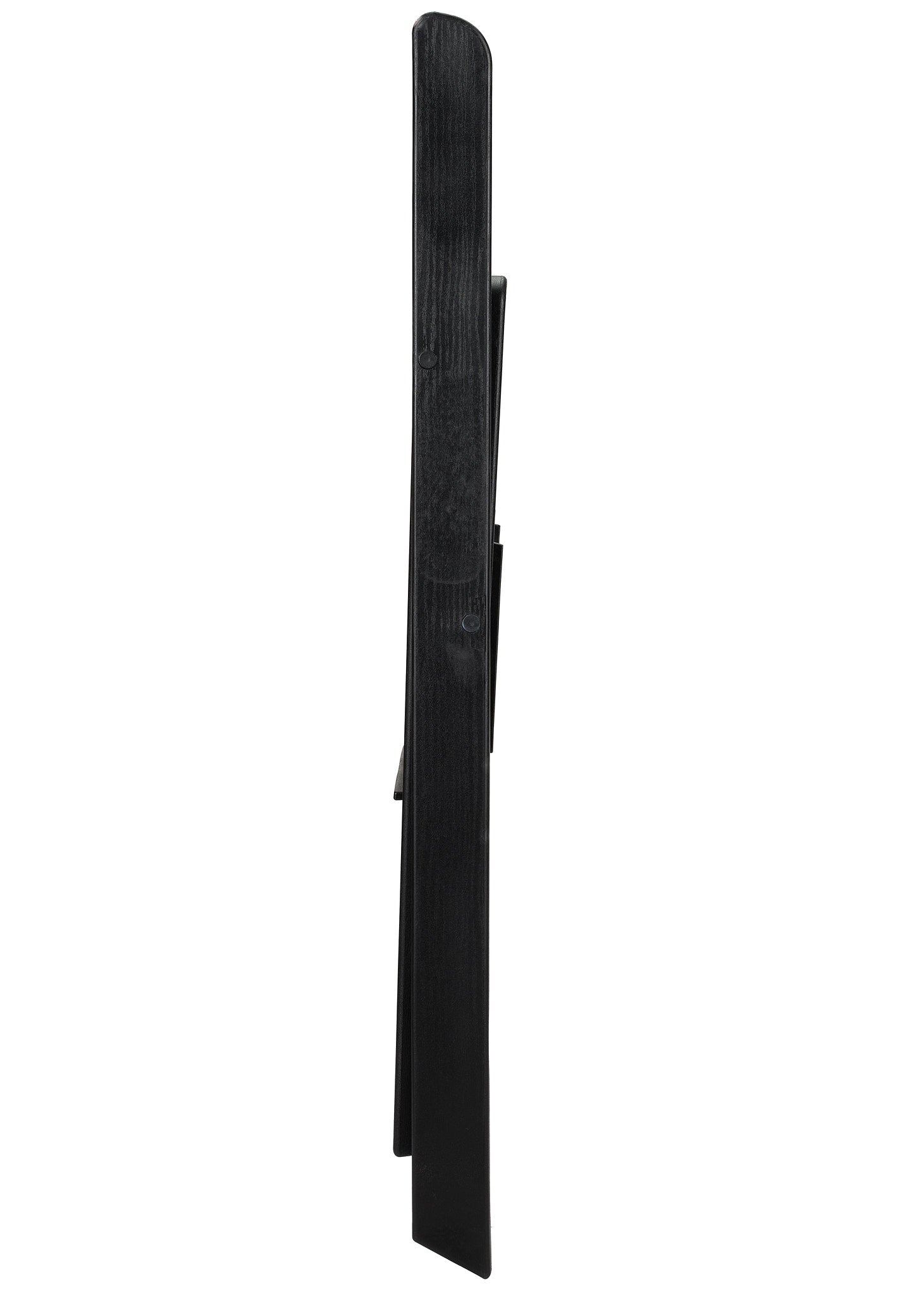 Chivari Black WoodGrain™ Resin Folding Chair with Black Vinyl Seat CFRBB-A
