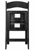 Chivari Black WoodGrain™ Resin Folding Chair with Black Vinyl Seat CFRBB-A