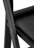 Chivari Black WoodGrain™ Resin Folding Chair with Black Vinyl Seat CFRBB-A