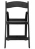 Chivari Black WoodGrain™ Resin Folding Chair with Black Vinyl Seat CFRBB-A