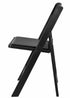 Chivari Black WoodGrain™ Resin Folding Chair with Black Vinyl Seat CFRBB-A