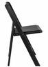 Chivari Black WoodGrain™ Resin Folding Chair with Black Vinyl Seat CFRBB-A