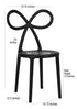 Chivari Kids Black Resin Bow Chair with Round Seat CBORB-KID-ZG