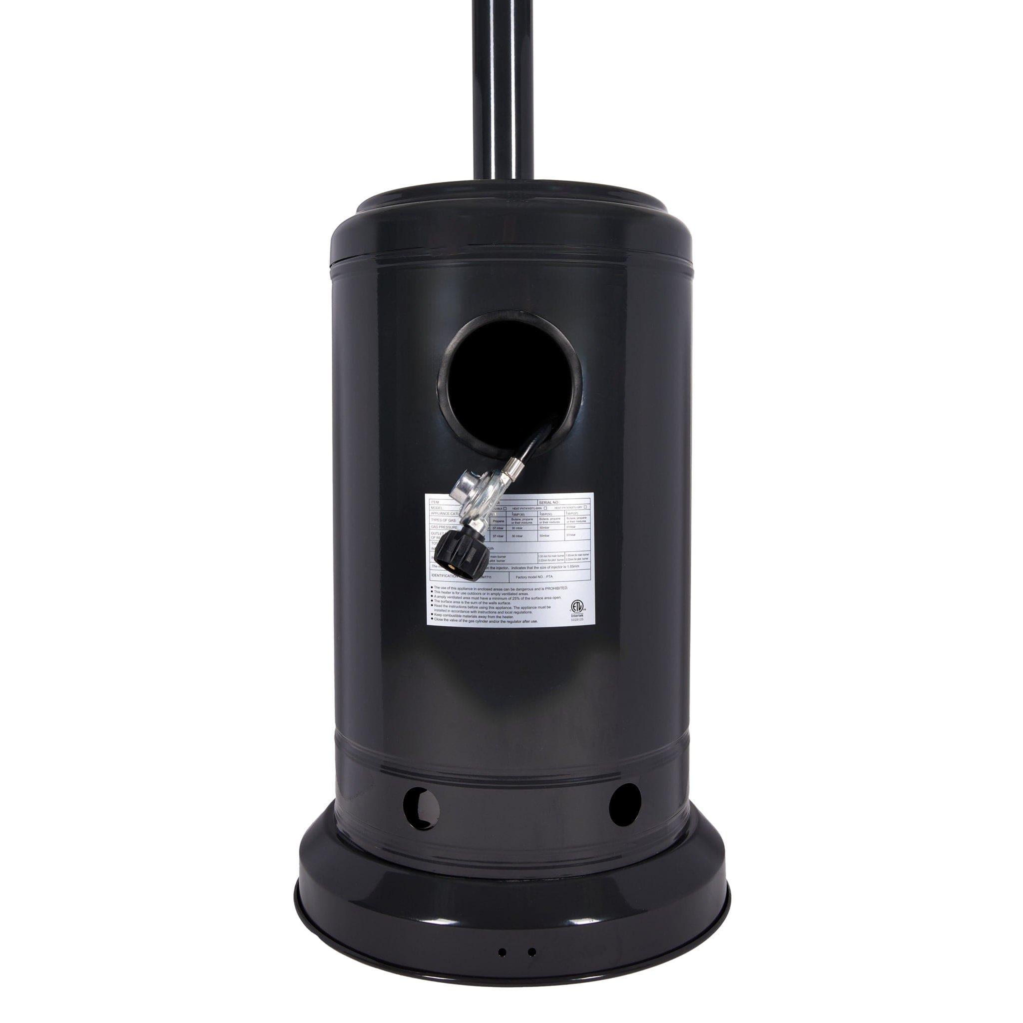 Chivari Black Propane Standing Patio Outdoor Heater 41000 BTU HEAT-PAT41KBTU-BLK