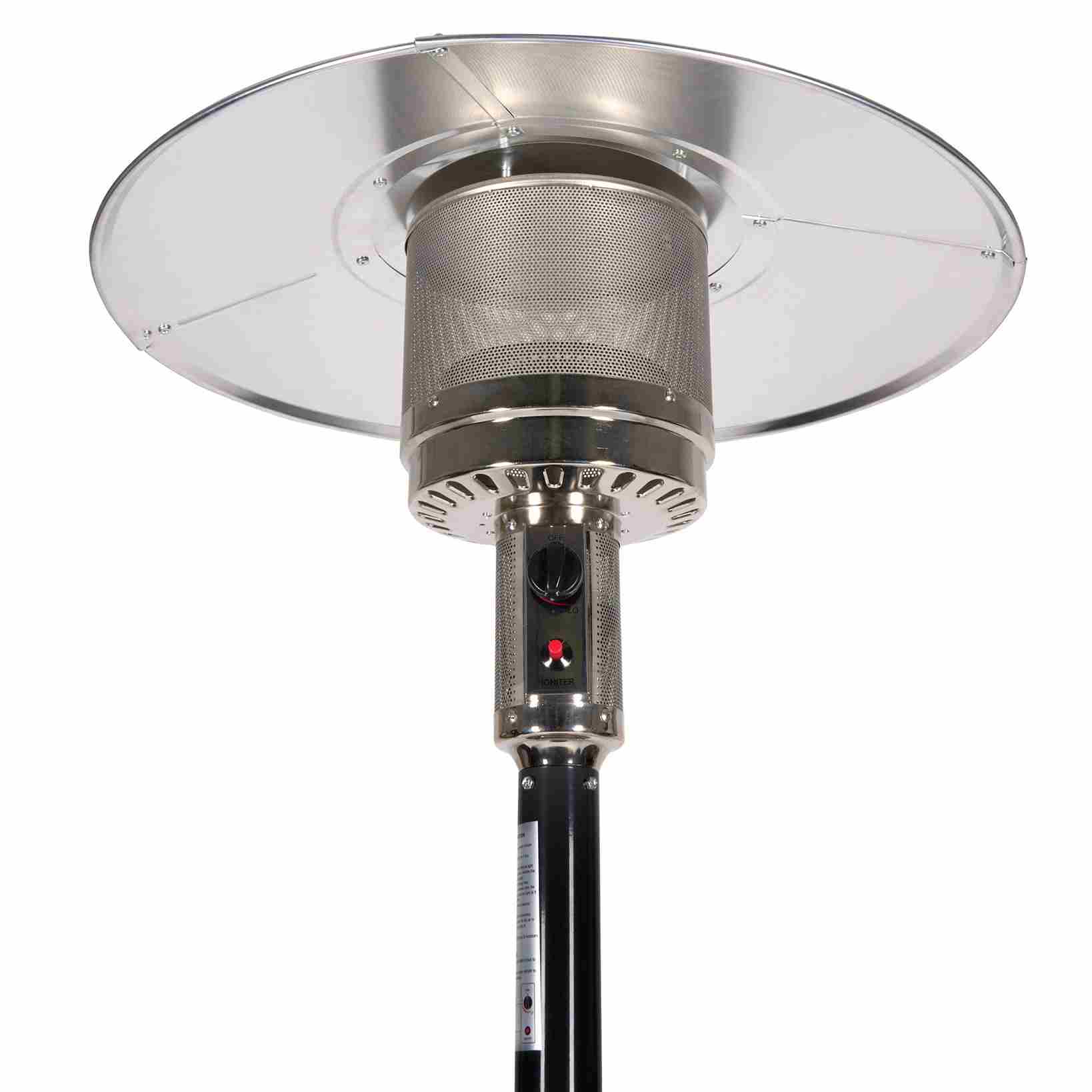 Chivari Black Propane Standing Patio Outdoor Heater 41000 BTU HEAT-PAT41KBTU-BLK