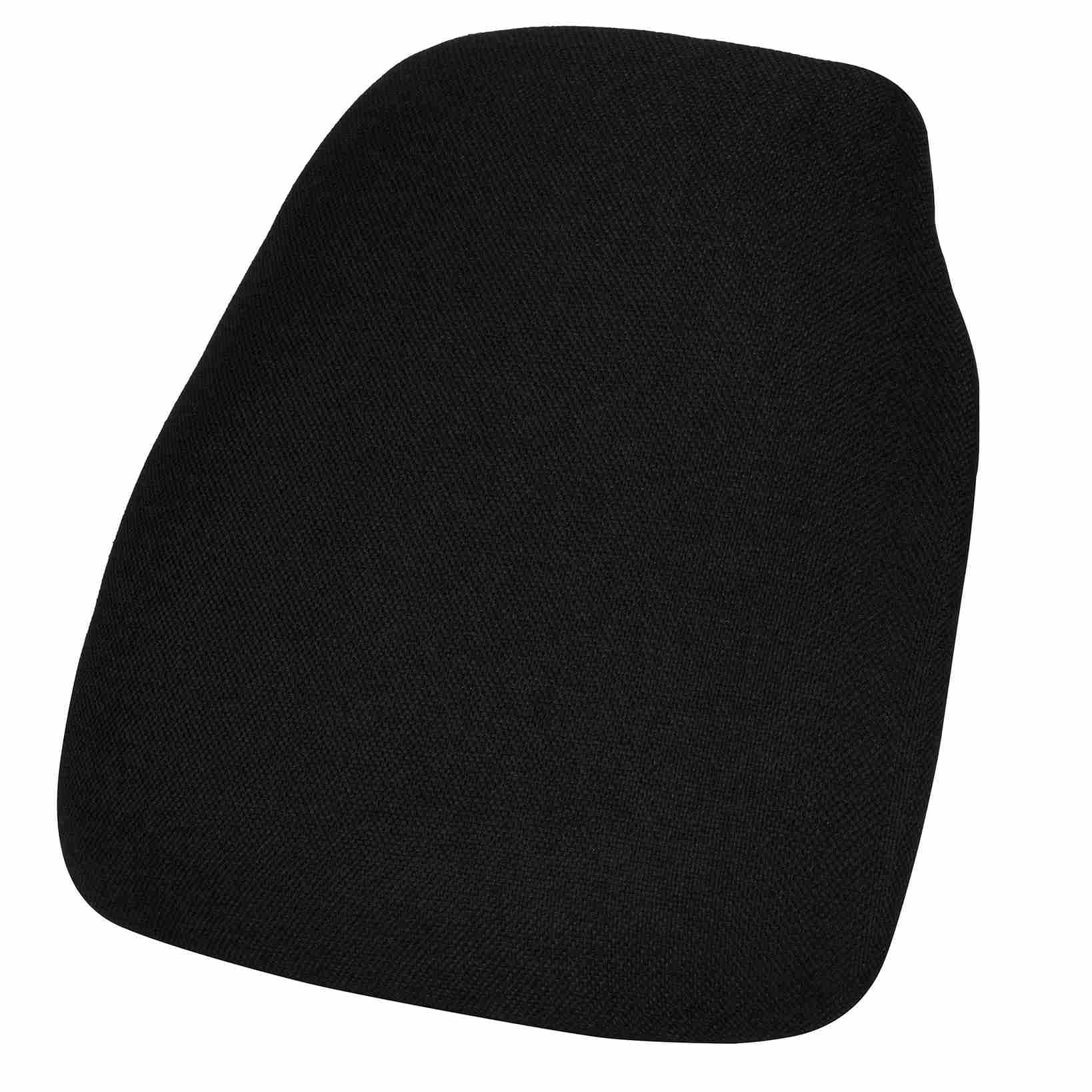 Chivari Black 1.75" Thick Fabric Panel Back Chiavari Chair Cushion and SlipNot™ Technology CUSHPANFAB-BLK-A