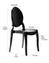 Chivari Black Resin Oval Back Sophia Ghost Chair CGSRB-ZG-T