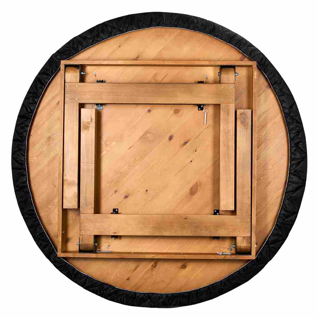 Chivari Black 60" (5 Foot) Round Farm Table Protective Cover P-CVR-FRM-60RD-AX-T