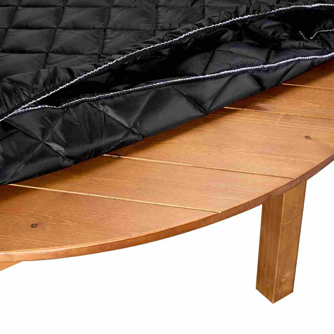 Chivari Black 60" (5 Foot) Round Farm Table Protective Cover P-CVR-FRM-60RD-AX-T
