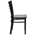 Chivari Ladder Back Restaurant Chair with Black Frame and Dark Wood Seat CLMBWDW-ZF-KT