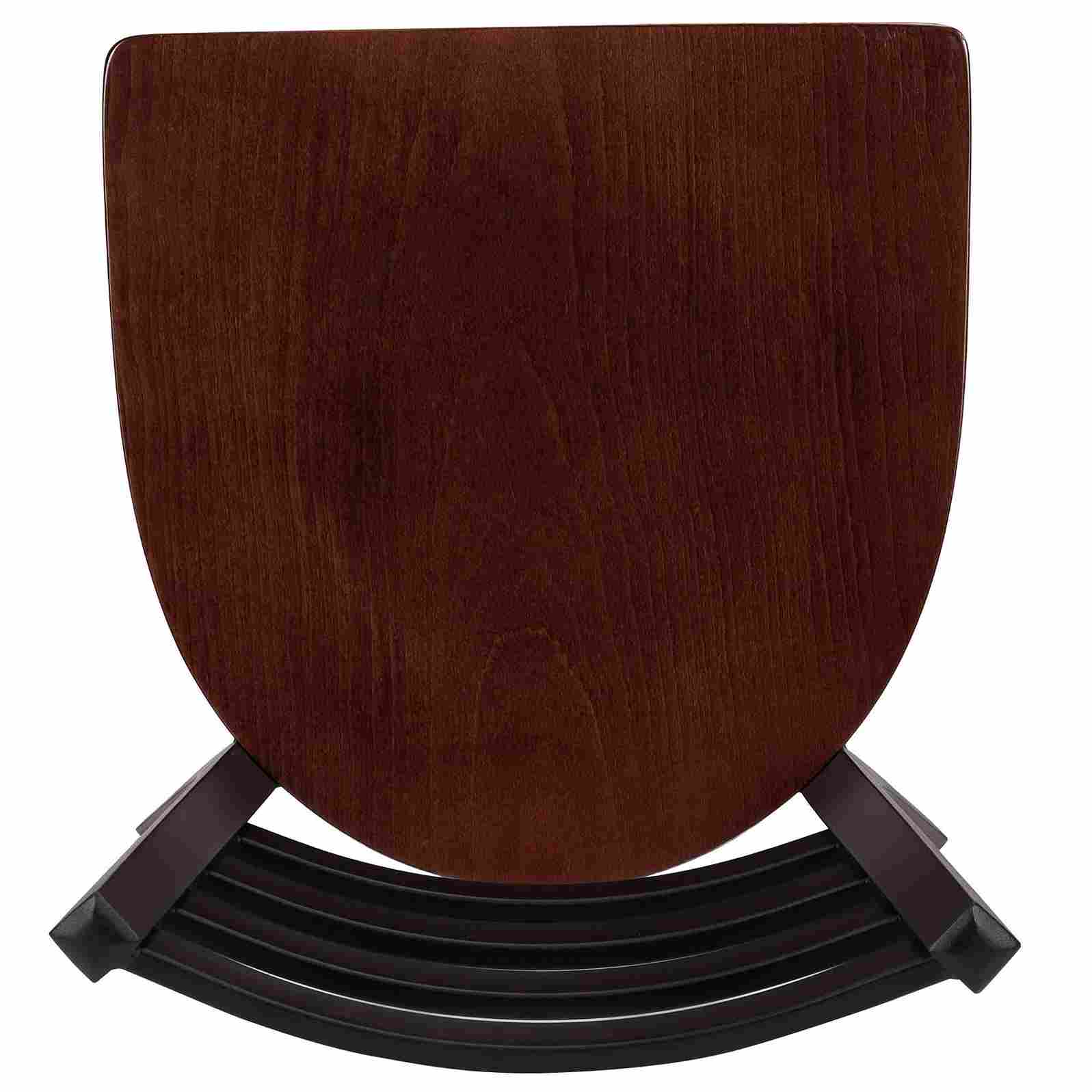 Chivari Ladder Back Restaurant Chair with Black Frame and Dark Wood Seat CLMBWDW-ZF-KT