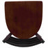 Chivari Ladder Back Restaurant Chair with Black Frame and Dark Wood Seat CLMBWDW-ZF-KT