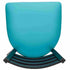 Chivari Ladder Back Restaurant Chair with Black Metal Frame and Light Blue Vinyl Seat CLMBVLBL-ZF-KT