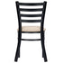 Chivari Ladder Back Restaurant Chair with Black Metal Frame and Light Gray Vinyl Seat CLMBVLGY-ZF-KT