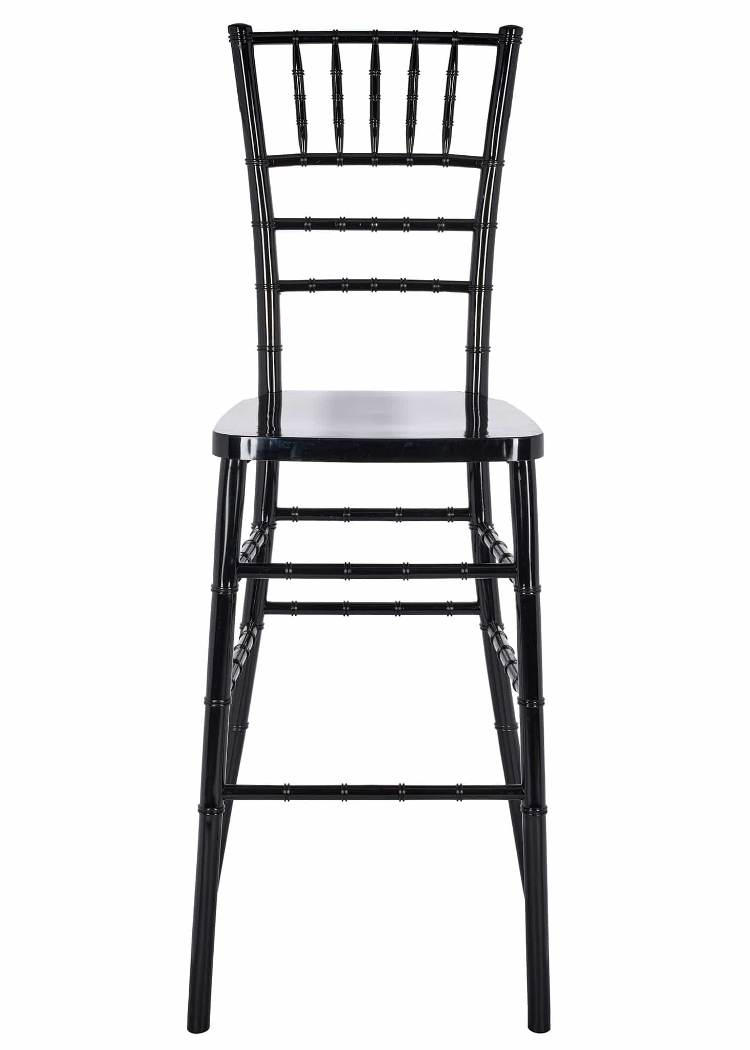 Chivari Black Resin Steel Skeleton™ Chiavari Barstool - 2 Pack - Some Assembly Required BCRB-KD-ST-AX-2