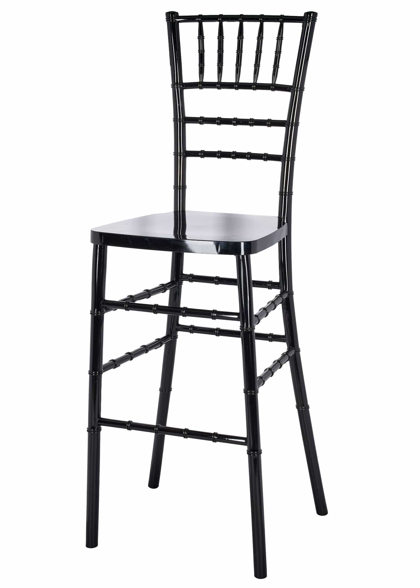 Chivari Black Resin Steel Skeleton™ Chiavari Barstool - 2 Pack - Some Assembly Required BCRB-KD-ST-AX-2
