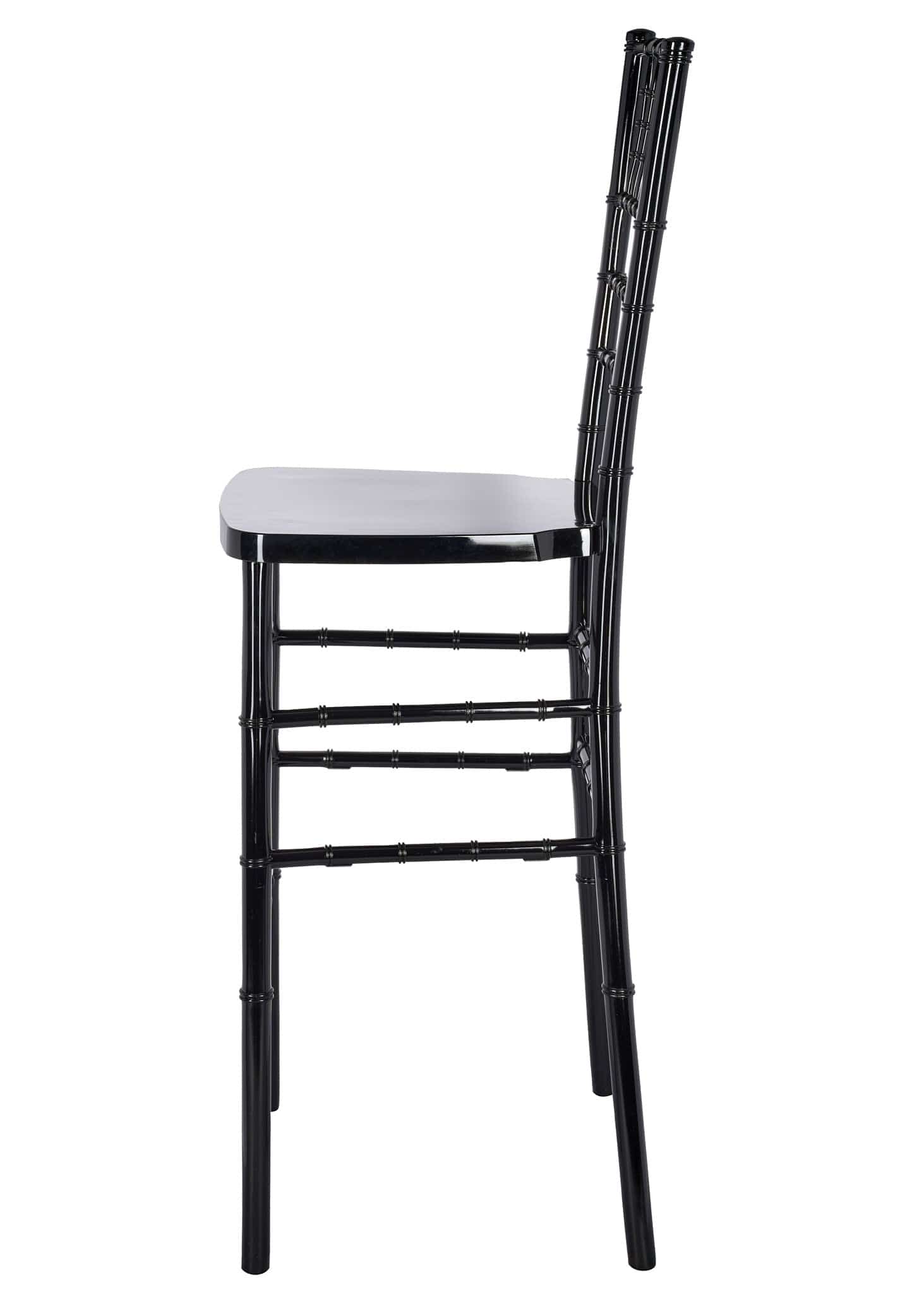 Chivari Black Resin Steel Skeleton™ Chiavari Barstool - 2 Pack - Some Assembly Required BCRB-KD-ST-AX-2