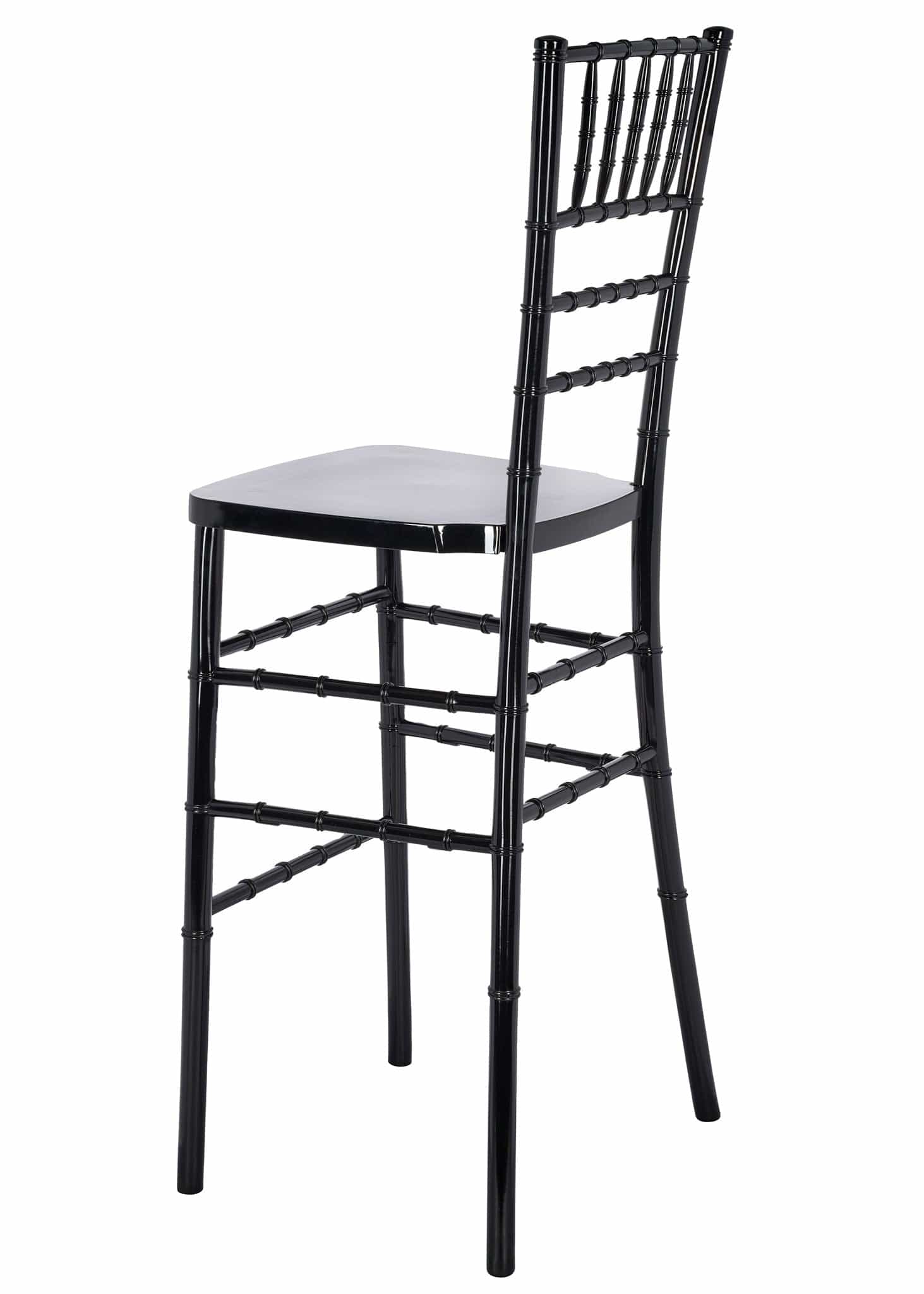 Chivari Black Resin Steel Skeleton™ Chiavari Barstool - 2 Pack - Some Assembly Required BCRB-KD-ST-AX-2