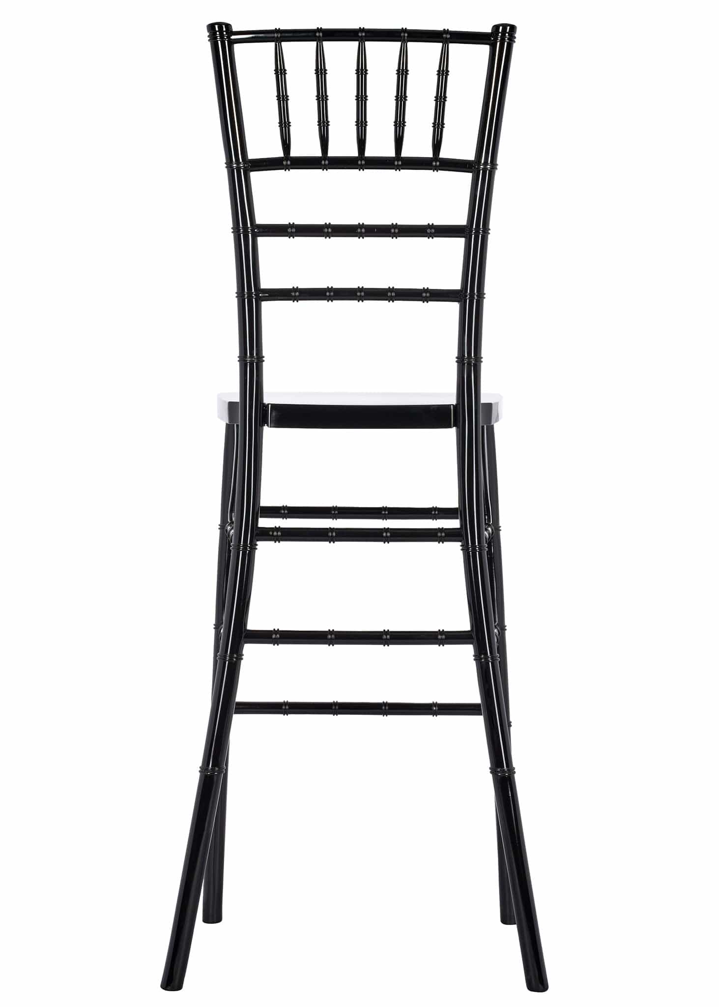Chivari Black Resin Steel Skeleton™ Chiavari Barstool - 2 Pack - Some Assembly Required BCRB-KD-ST-AX-2