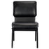 Chivari Black Vinyl on Black Frame 20.5" Cut Away Back Church Chair CH20BBV-ZF-T