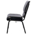 Chivari Black Vinyl on Black Frame 20.5" Cut Away Back Church Chair CH20BBV-ZF-T