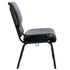 Chivari Black Vinyl on Black Frame 20.5" Cut Away Back Church Chair CH20BBV-ZF-T