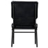 Chivari Black Vinyl on Black Frame 20.5" Cut Away Back Church Chair CH20BBV-ZF-T