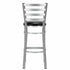 Chivari Ladder Back Bar Stool with Silver Frame and Black Vinyl Seat BLMSVB-ZF-KT