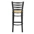 Chivari Black Ladder Back Restaurant Bar Stool with Ivory Vinyl Seat BLMBVIV-ZF-KT