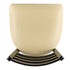 Chivari Black Ladder Back Restaurant Bar Stool with Ivory Vinyl Seat BLMBVIV-ZF-KT