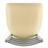 Chivari Silver Ladder Back Restaurant Bar Stool with Ivory Vinyl Seat BLMSVIV-ZF-KT