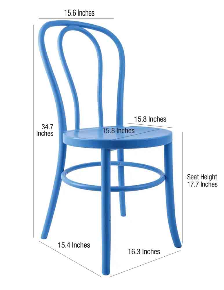 Chivari Sky Blue Resin Bentwood Festive Chair CBFRBLU-ZG-T