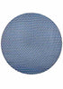 Toulouse 40" Round Glass Top Blue and White Rattan French Bistro Table TBTPBLU-KT-AX-T