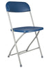Chivari 100 Pack Blue Plastic Folding Chair and 12 60" (5 Foot) Round Plastic Folding Table CFPBLU-100PLS60-KT
