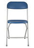 Chivari 100 Pack Blue Plastic Folding Chair and 12 60" (5 Foot) Round Plastic Folding Table CFPBLU-100PLS60-KT