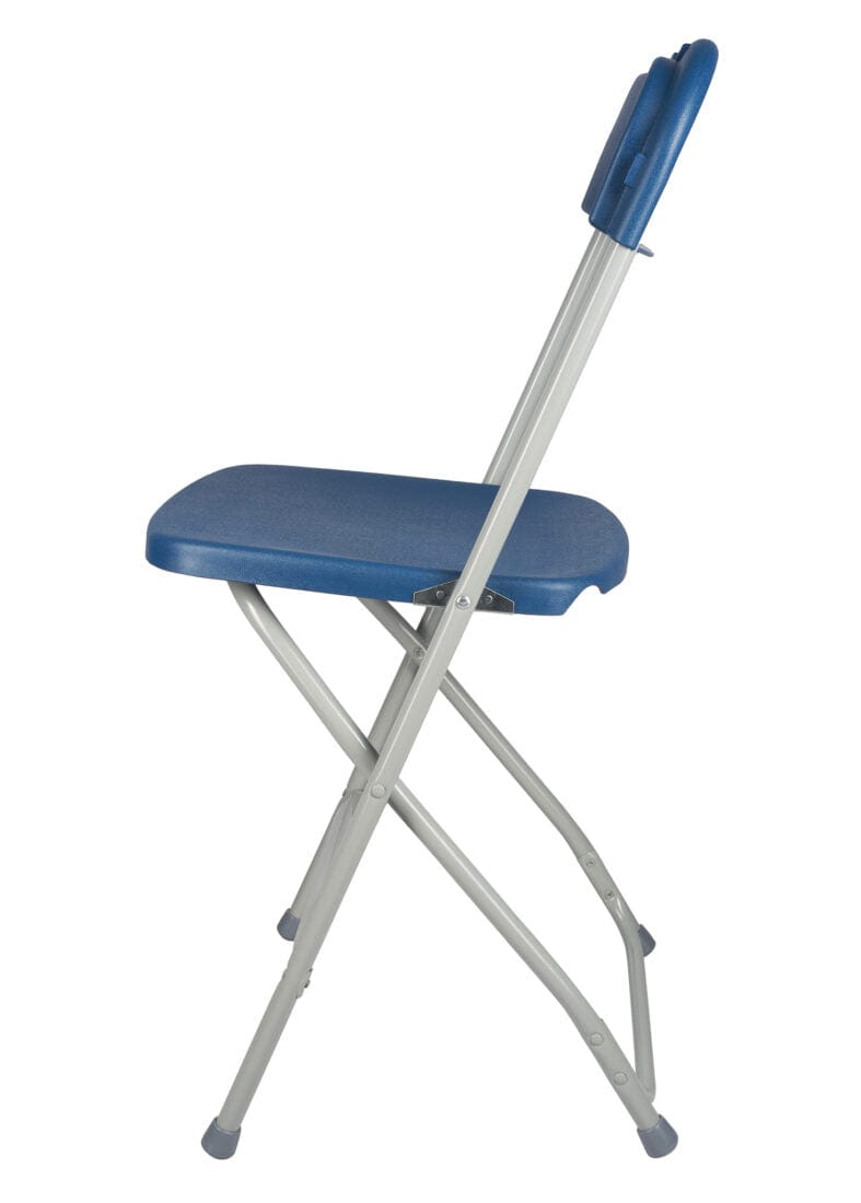 Chivari 100 Pack Blue Plastic Folding Chair and 12 60" (5 Foot) Round Plastic Folding Table CFPBLU-100PLS60-KT