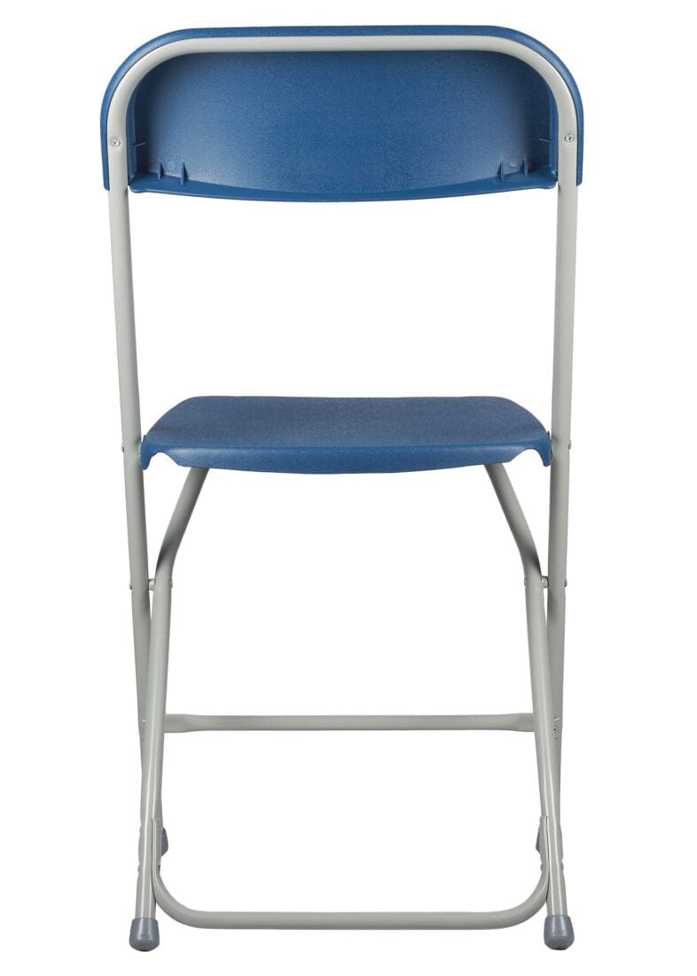 Chivari 100 Pack Blue Plastic Folding Chair and 12 60" (5 Foot) Round Plastic Folding Table CFPBLU-100PLS60-KT