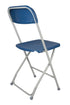 Chivari 100 Pack Blue Plastic Folding Chair and 12 60" (5 Foot) Round Plastic Folding Table CFPBLU-100PLS60-KT