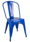 Chivari Blue Hi Gloss Tolix Style Metal Chair CTMBLU-AX-T