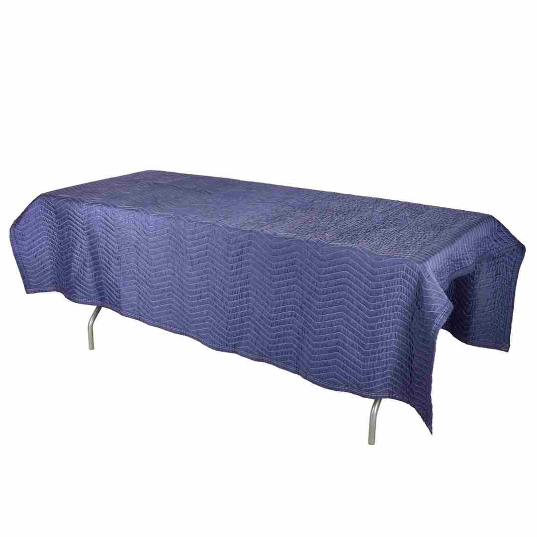 Chivari Oversized Blue Moving Blanket 75" x 104" – 800 GSM Heavy-Duty Furniture Pad for Event Rentals P-COVERBLNK-75X104-AX