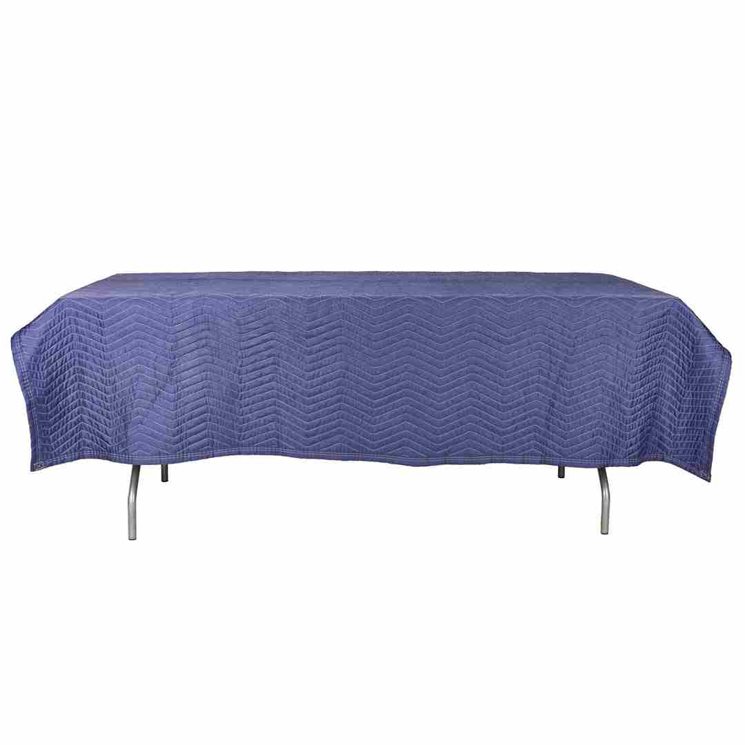 Chivari Oversized Blue Moving Blanket 75" x 104" – 800 GSM Heavy-Duty Furniture Pad for Event Rentals P-COVERBLNK-75X104-AX