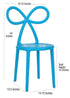 Chivari Kids Blue Resin Bow Chair with Round Seat CBORBLU-KID-ZG