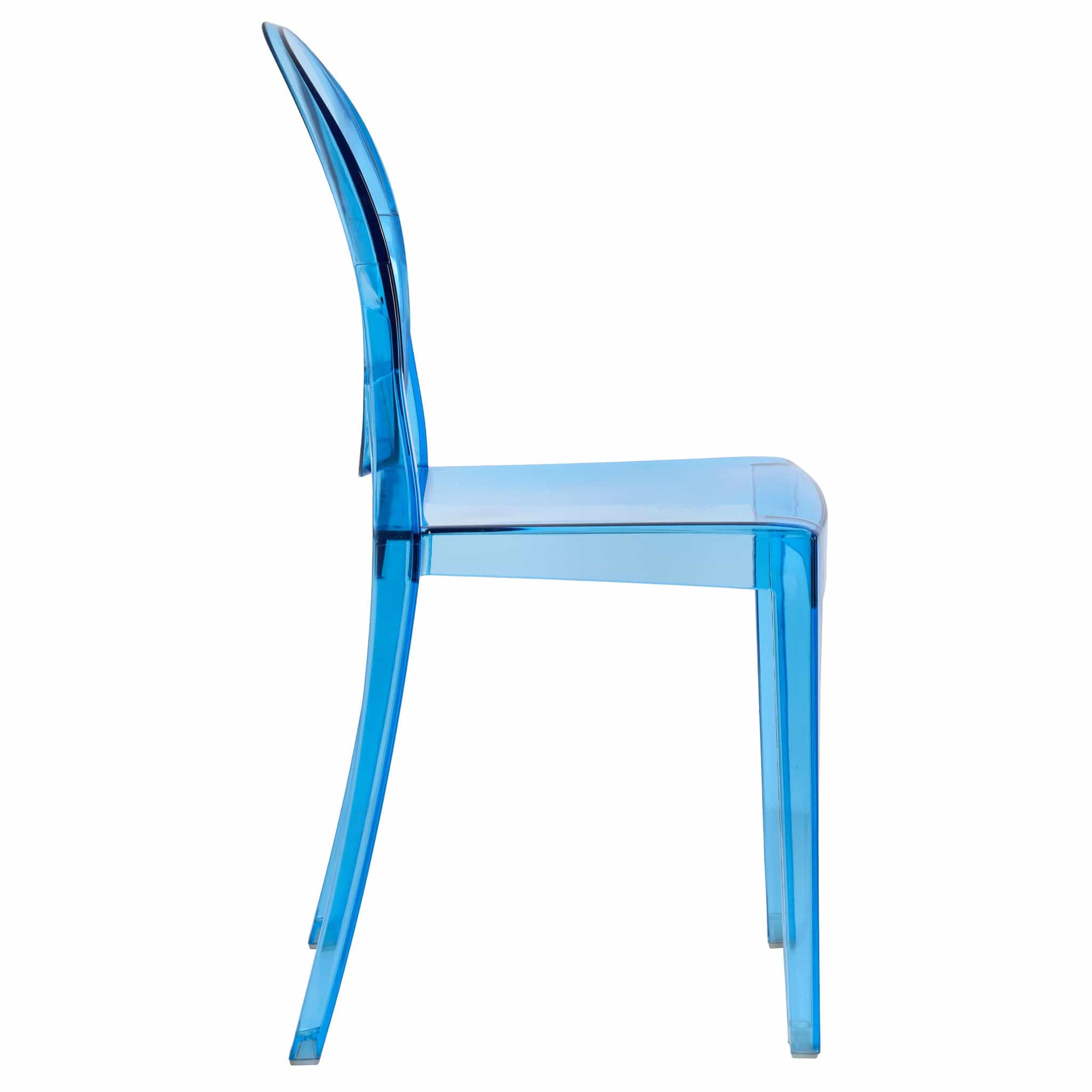 Chivari Blue Resin Kids Victoria Ghost Chair CGVRBL-KID-ZG-T