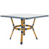 Toulouse 48" x 36" Glass Top Blue and White French Bistro Table TBTP4836BLU-KT-AX-T