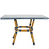 Toulouse 48" x 36" Glass Top Blue and White French Bistro Table TBTP4836BLU-KT-AX-T