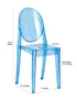 Chivari Blue Resin Kids Victoria Ghost Chair CGVRBL-KID-ZG-T